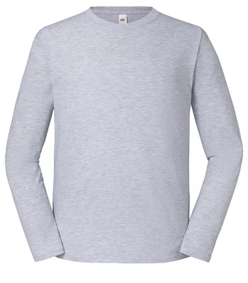 Fruit of the Loom Fruit Loom Iconic 195 Long Sleeve T-Shirt in HEA
