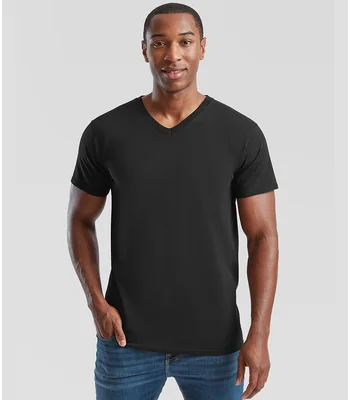Fruit of the Loom Fruit of the Loom Original V Neck T-Shirt in BLK