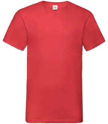 Fruit of the Loom Fruit of the Loom V Neck Value T-Shirt in RED