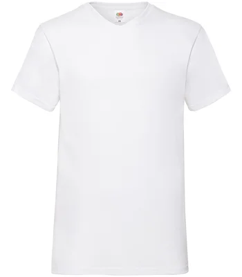 Fruit of the Loom Fruit of the Loom V Neck Value T-Shirt in WHI