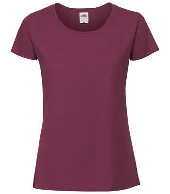 Fruit of the Loom Fruit of the Loom Ladies Iconic 195 T-Shirt in BUR
