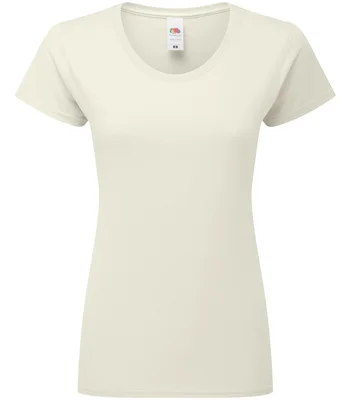Fruit of the Loom Fruit of the Loom Ladies Iconic 195 T-Shirt in NAT