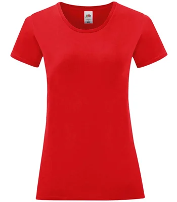 Fruit of the Loom Fruit of the Loom Ladies Iconic 150 T-Shirt in RED