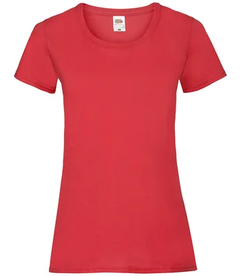 Fruit of the Loom Fruit of the Loom Lady Fit Value T-Shirt in RED