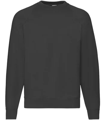 Fruit of the Loom Fruit of the Loom Classic Raglan Sweatshirt in BLK