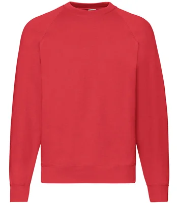 Fruit of the Loom Fruit of the Loom Classic Raglan Sweatshirt in RED