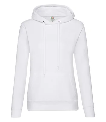 Fruit of the Loom Fruit of the Loom Classic Lady Fit Hooded Sweatshirt in WHI
