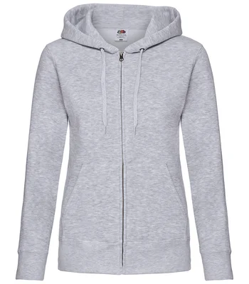 Fruit of the Loom Fruit of the Loom Premium Lady Fit Zip Hooded Jacket in HEA