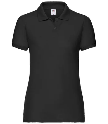 Fruit of the Loom Fruit of the Loom Lady Fit Piqué Polo Shirt in BLK