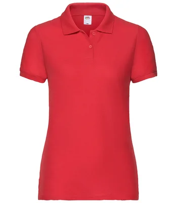 Fruit of the Loom Fruit of the Loom Lady Fit Piqué Polo Shirt in RED