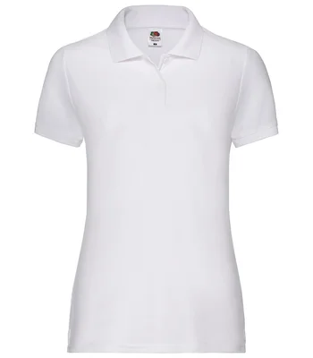 Fruit of the Loom Fruit of the Loom Lady Fit Piqué Polo Shirt in WHI