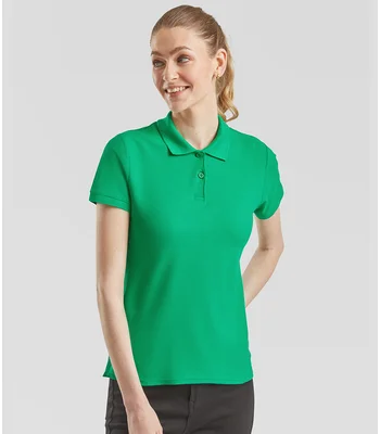 Fruit of the Loom Fruit of the Loom Lady-Fit Premium Cotton Piqué Polo Shirt in KEL