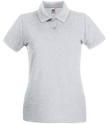 Fruit of the Loom Fruit of the Loom Lady-Fit Premium Cotton Piqué Polo Shirt in HEA