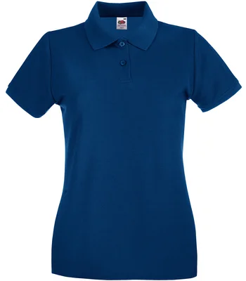 Fruit of the Loom Fruit of the Loom Lady-Fit Premium Cotton Piqué Polo Shirt in NAV