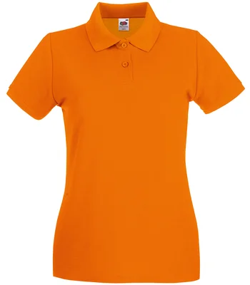 Fruit of the Loom Fruit of the Loom Lady-Fit Premium Cotton Piqué Polo Shirt in ORA