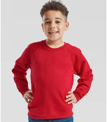 Fruit of the Loom Fruit of the Loom Kids Classic Raglan Sweatshirt in DNA