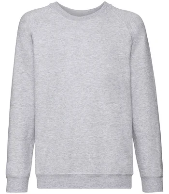 Fruit of the Loom Fruit of the Loom Kids Classic Raglan Sweatshirt in HEA