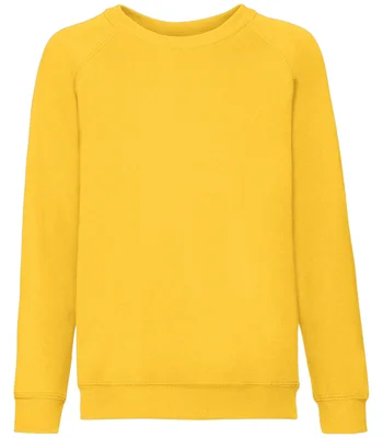 Fruit of the Loom Fruit of the Loom Kids Classic Raglan Sweatshirt in SUN