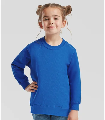 Fruit of the Loom Fruit of the Loom Kids Classic Drop Shoulder Sweatshirt in BLK