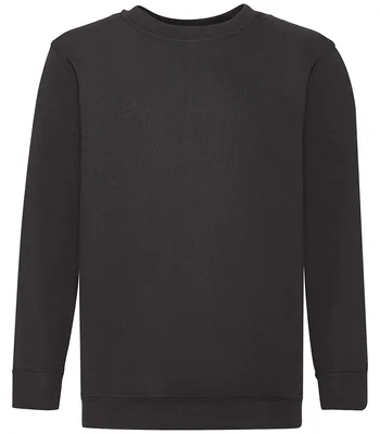 Fruit of the Loom Fruit of the Loom Kids Classic Drop Shoulder Sweatshirt in BLK