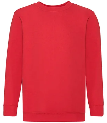 Fruit of the Loom Fruit of the Loom Kids Classic Drop Shoulder Sweatshirt in RED