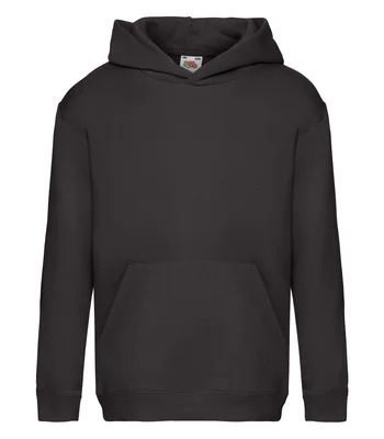 Fruit of the Loom Fruit of the Loom Kids Premium Hooded Sweatshirt in BLK