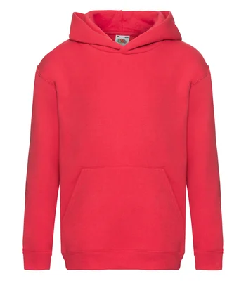 Fruit of the Loom Fruit of the Loom Kids Premium Hooded Sweatshirt in RED
