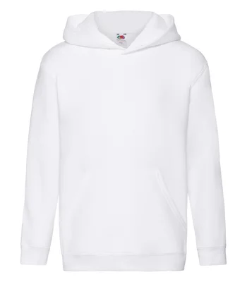 Fruit of the Loom Fruit of the Loom Kids Premium Hooded Sweatshirt in WHI