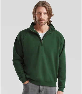 Fruit of the Loom Fruit of the Loom Premium Zip Neck Sweatshirt in BOT