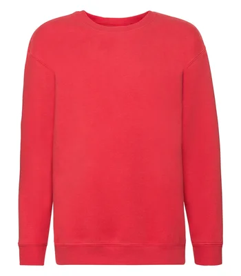 Fruit of the Loom Fruit of the Loom Kids Premium Drop Shoulder Sweatshirt in RED