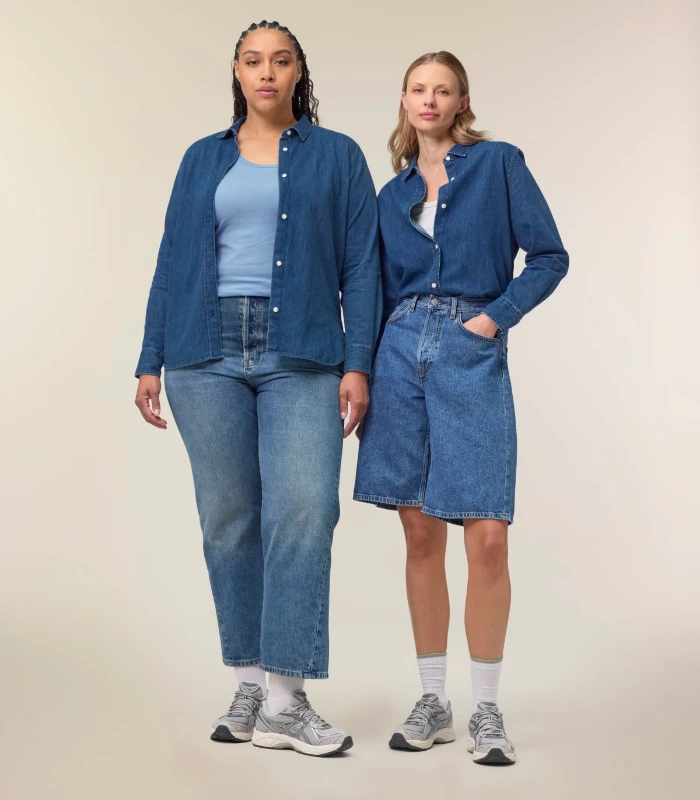 Stanley/Stella Stanley/Stella Stella Denim Shirt STWW970 in Mid Wash
