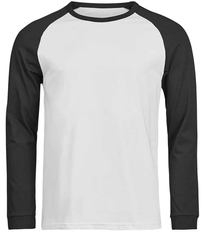 Tee Jays Tee Jays Unlabeled Baseball T-Shirt in White/Black