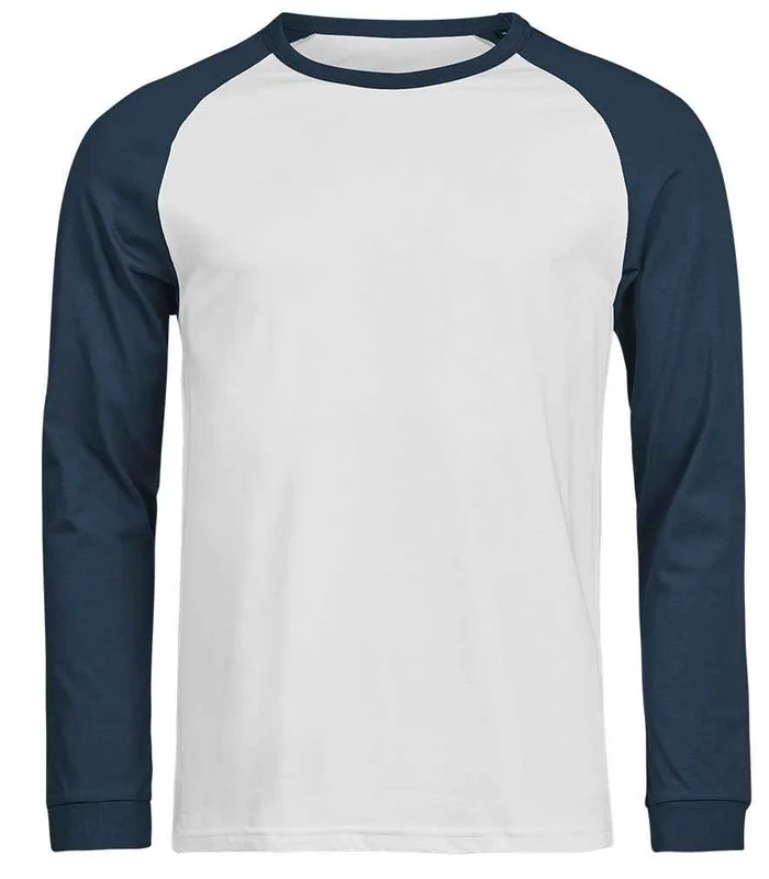 Tee Jays Tee Jays Unlabeled Baseball T-Shirt in White/Ink