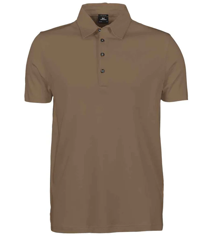 Tee Jays Tee Jays Pima Cotton Interlock Polo Shirt in Wood