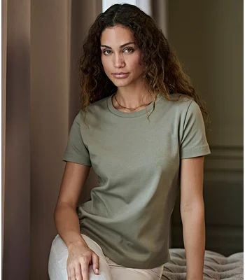 Tee Jays Tee Jays Ladies Pima Cotton T-Shirt in Cement