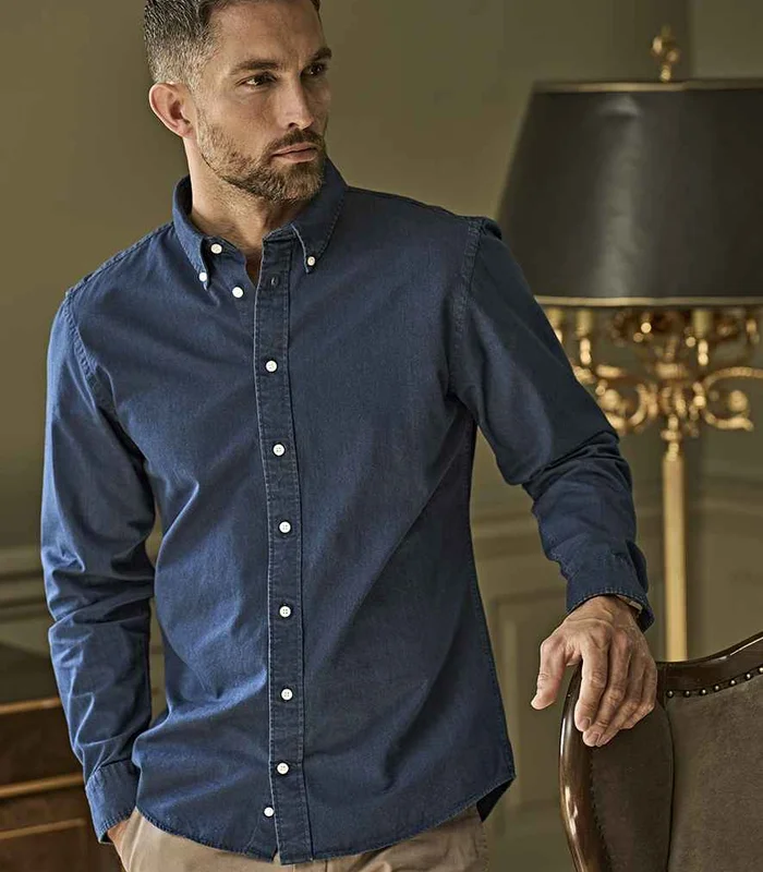 Tee Jays Tee Jays Long Sleeve Casual Twill Shirt in IND
