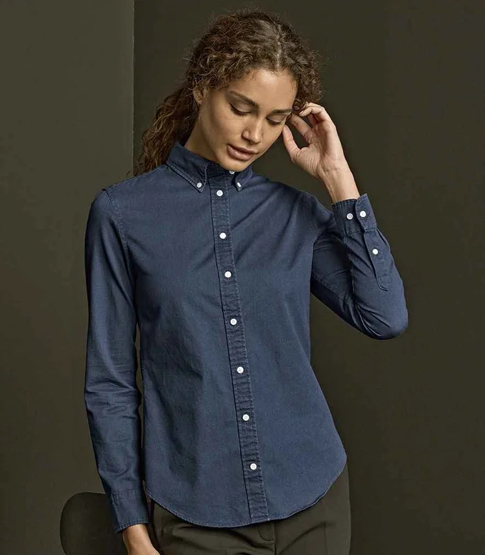 Tee Jays Tee Jays Ladies Long Sleeve Casual Twill Shirt in IND