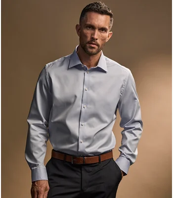 Tee Jays Tee Jays Luxury Comfort Fit Long Sleeve Oxford Shirt in WHI