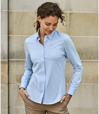 Tee Jays Tee Jays Ladies Active Long Sleeve Stretch Shirt in LBL