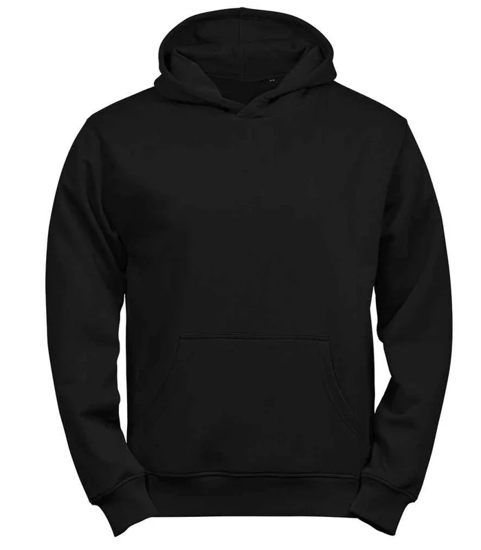 Tee Jays Tee Jays Kids Unlabeled Hooded Sweatshirt in Black