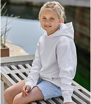 Tee Jays Tee Jays Kids Unlabeled Hooded Sweatshirt in Navy