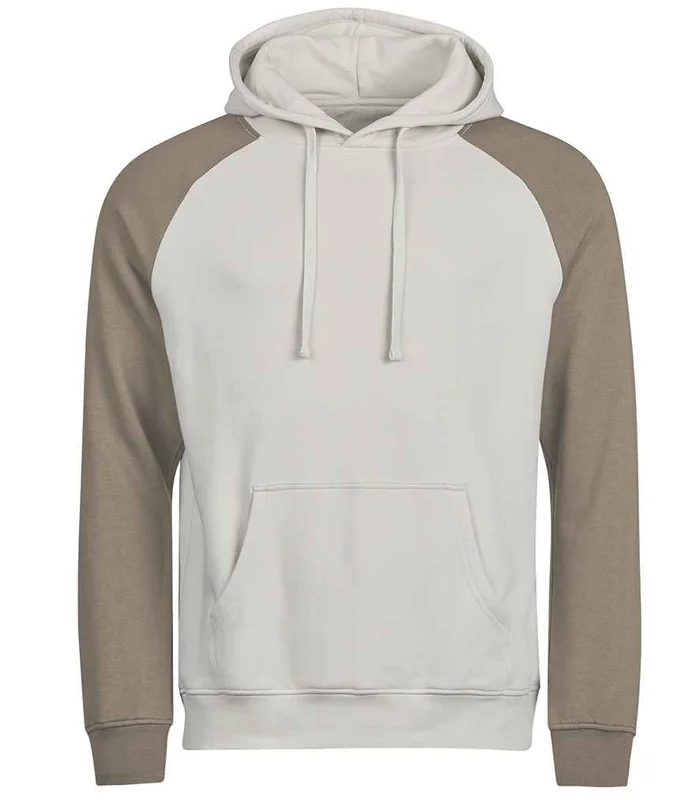 Tee Jays Tee Jays Unlabeled Two-Tone Hooded Sweatshirt in Cement/Clay