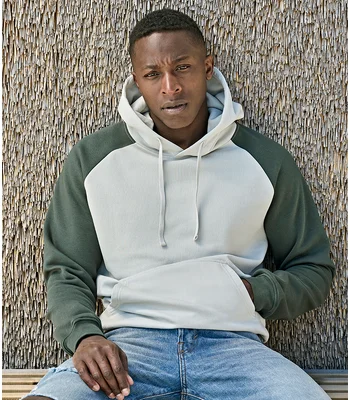 Tee Jays Tee Jays Unlabeled Two-Tone Hooded Sweatshirt in Cement/Clay