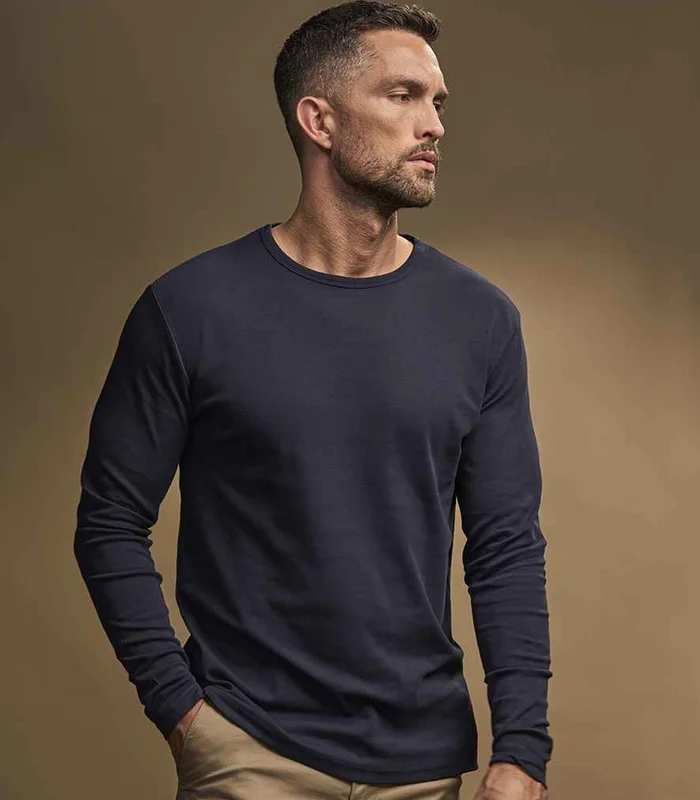 Tee Jays Tee Jays Long Sleeve Interlock T-Shirt in DGY