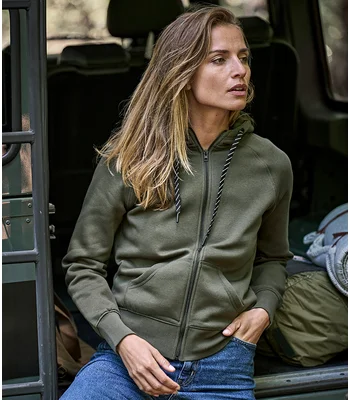 Tee Jays Tee Jays Ladies Fashion Zip Hooded Sweatshirt in DPG
