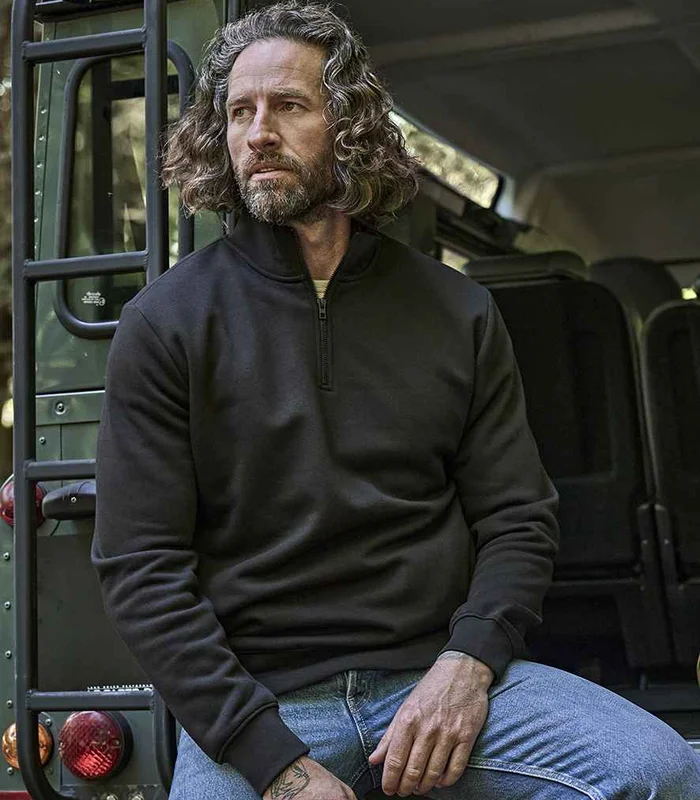 Tee Jays Tee Jays Half Zip Sweatshirt in NAV