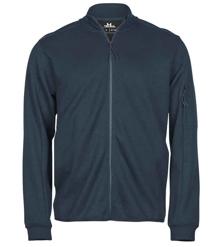 Tee Jays Tee Jays Athletic Full Zip Sweat Cardigan in Ink Blue