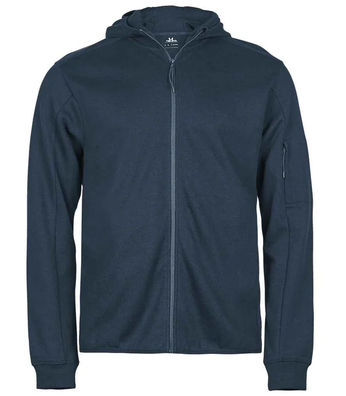Tee Jays Tee Jays Athletic Hooded Full Zip Sweat Jacket in Ink Blue