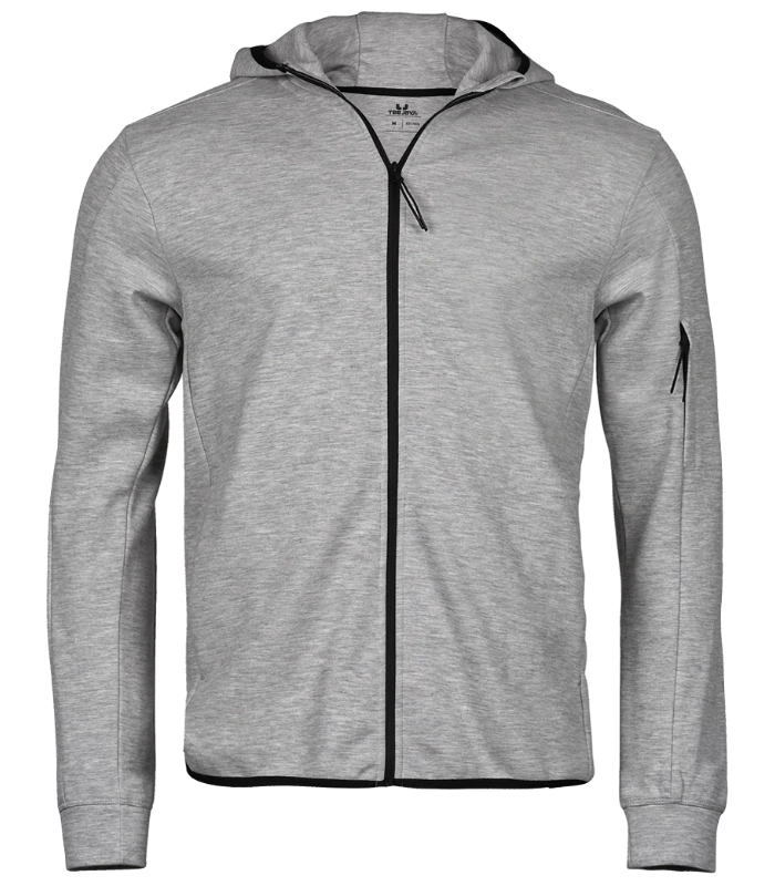 Tee Jays Tee Jays Athletic Hooded Full Zip Sweat Jacket in HEA