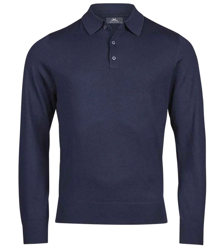 Tee Jays Tee Jays Knitted Polo Shirt in Navy